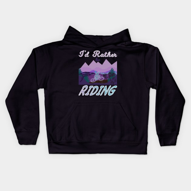 I’d Rather Be Riding Kids Hoodie by AtkissonDesign